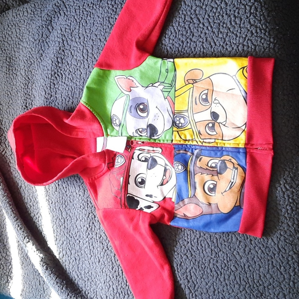 Nickelodeon Boys Red Paw Patrol Zip Up Hoodie  Size 2T